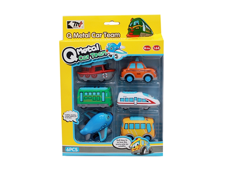 PULL BACK DIE CAST CAR 6PCS - HP1134146