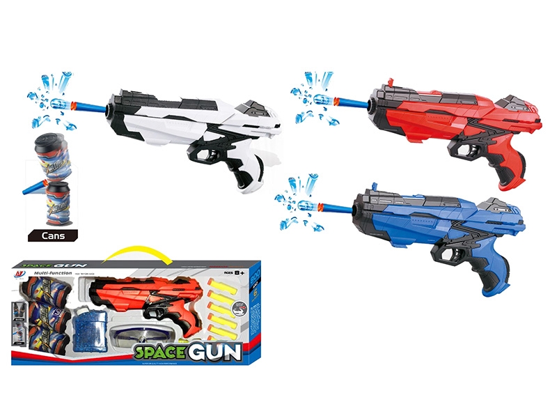 2 IN 1 SOFT SHOOTING & WATER BULLET SHOOTING GUN, RED, BULE & WHITE - HP1134246