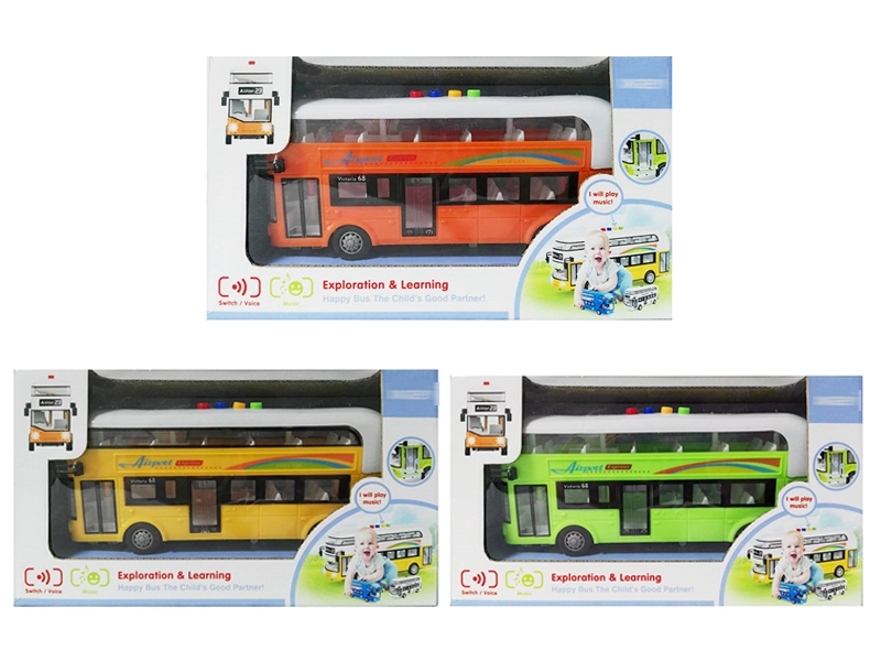 FRICTION BUS W/LIGHT& MUSIC INCLUDED 3*AG13 - HP1134385