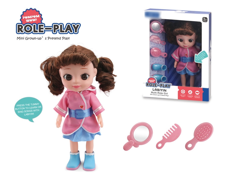 34CM RUBBER DOLL W/MUSIC & TOOL SET - HP1134407