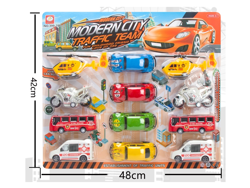 PULL BACK CAR 12PCS/BLISTER CARD - HP1134676