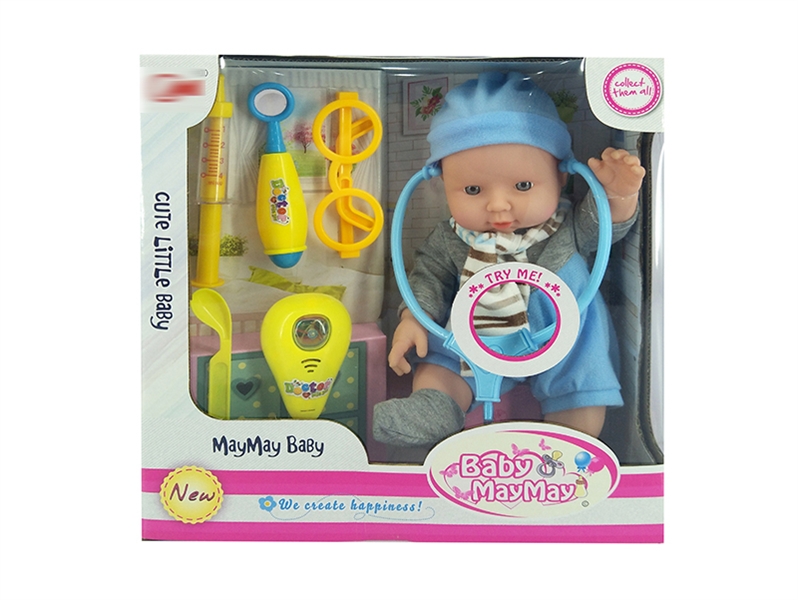 30CM BLOW MOLD BODY DOLL W/6 SOUNDS IC & DOCTOR SET W/LIGHT - HP1135203