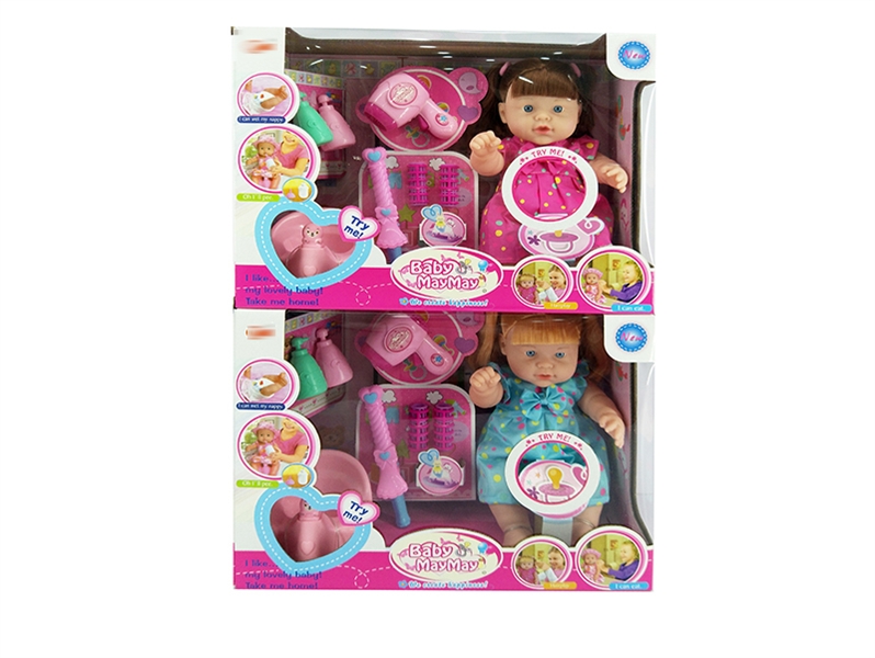 36CM BLOW MOLD BODY DOLL W/6 SOUNDS IC AND W/SITTING TOILET W/LIGHT - HP1135205