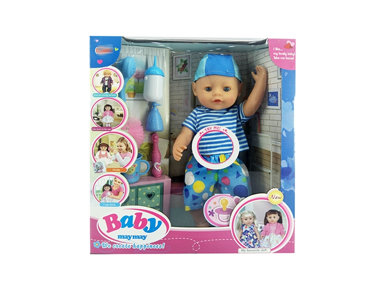 43CM BLOW MOLD BODY DOLL PEEPEE W/ 6 SOUNDS IC & W/ACCESSORIES - HP1135260
