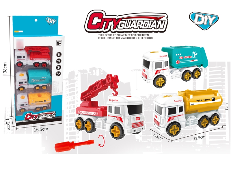 ASSEMBLE FREE WAY FIRE TRUCK,3PCS - HP1135793
