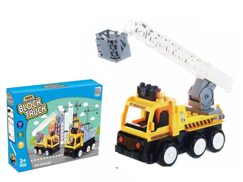 B/O BUMP AND GO BLOCK CONSTRUCTION CAR W/LIGHT & MUSIC - HP1136435