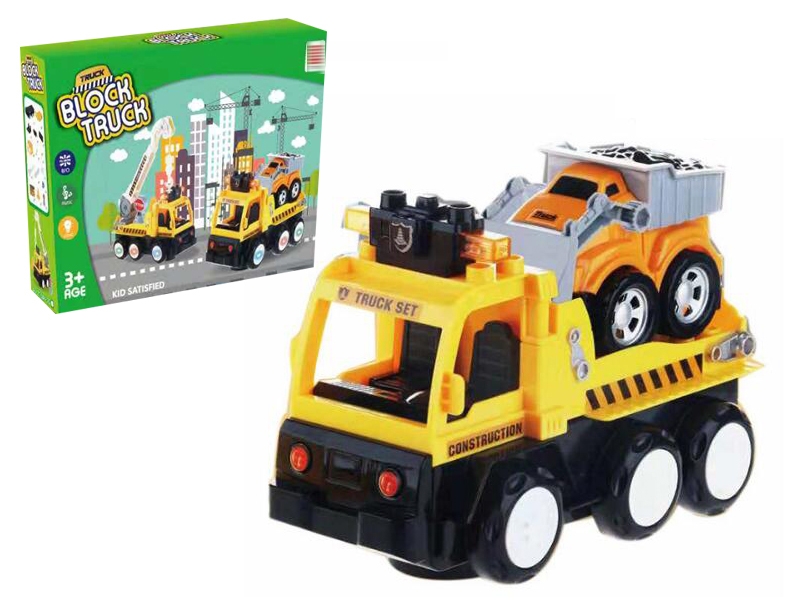 B/O BUMP AND GO BLOCK CONSTRUCTION CAR W/LIGHT & MUSIC - HP1136438