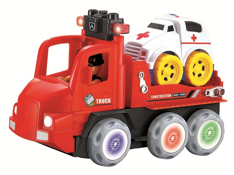 B/O BUMP AND GO BLOCK FIRE ENGINE TRUCK W/LIGHT & MUSIC - HP1136444