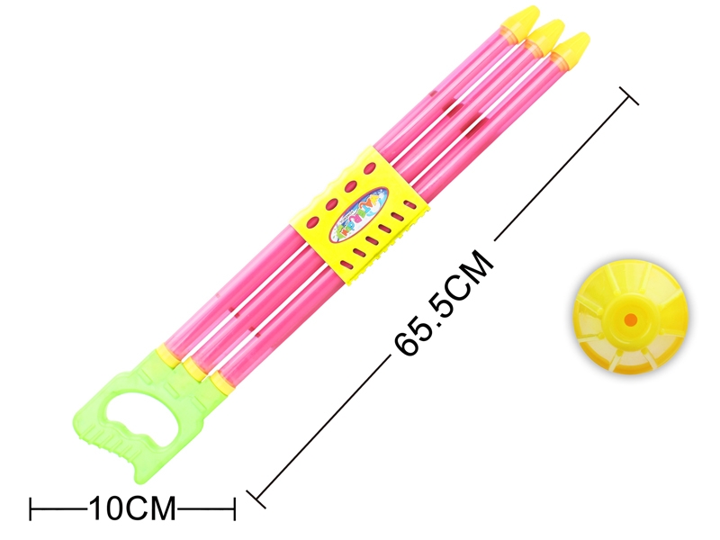 3管拉把水枪，红蓝绿橙4色混装 - HP1137412