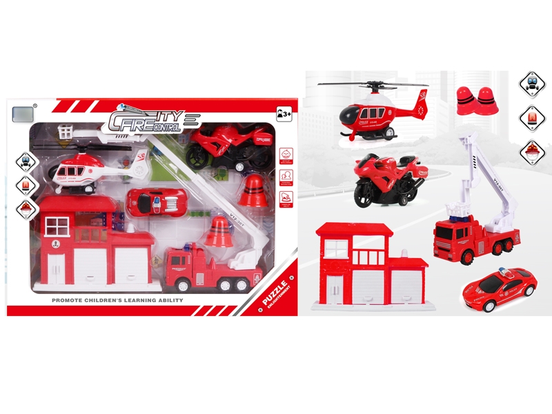 PULL BACK FIRE FIGHTING TRUCK - HP1137580
