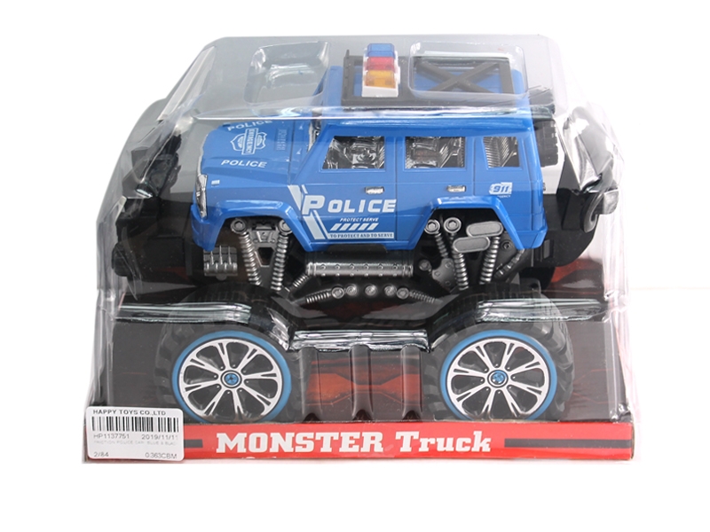 FRICTION POLICE CAR  BLUE & BLACK - HP1137751