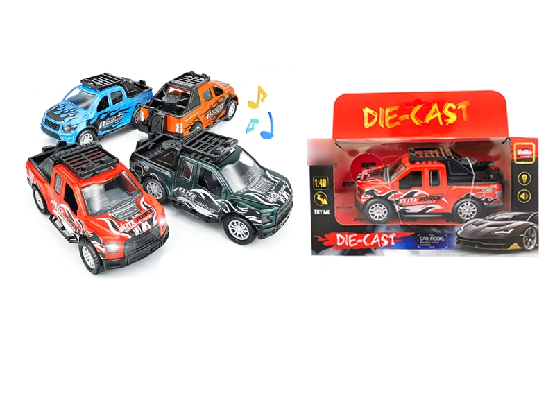 PULL BACK DIE CAST CAR W/LIGHT & MUSIC - HP1137979