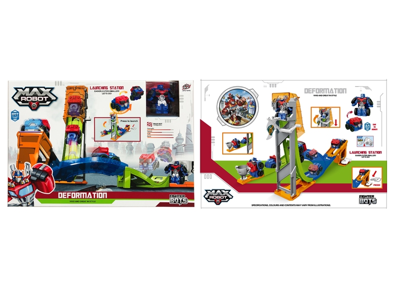 PRESS AND GO RAILWAY TRACK W/TRANSFORMS CAR - HP1138829