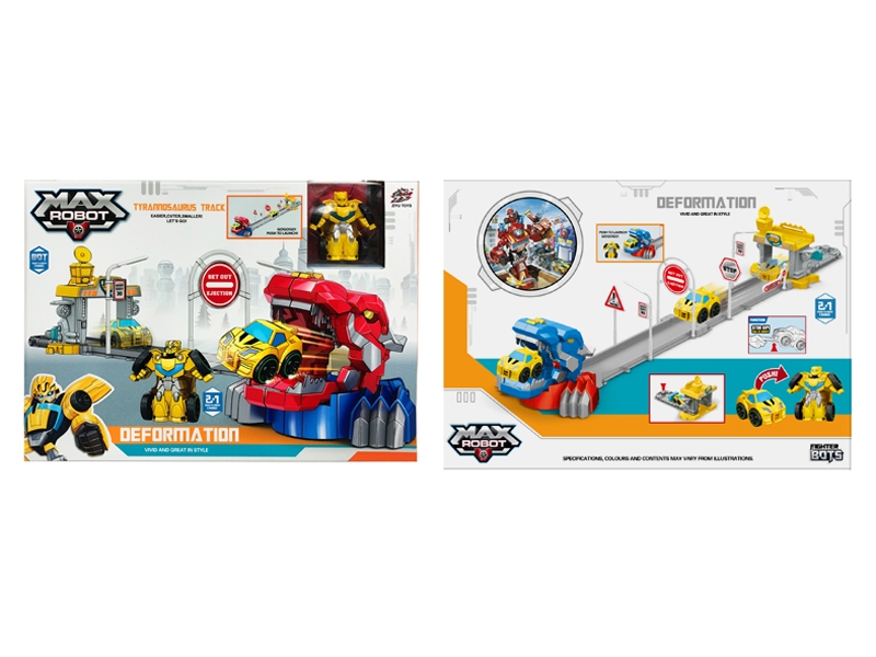 PRESS AND GO RAILWAY TRACK W/TRANSFORMS CAR - HP1138834