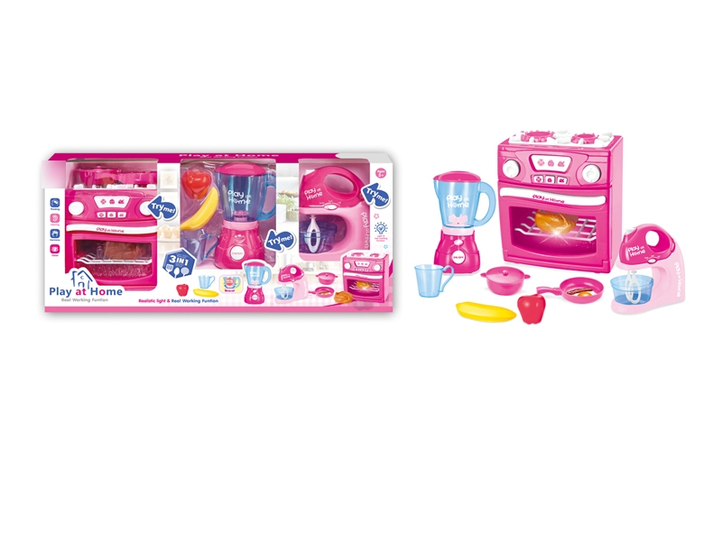 B/O KITCHEN PLAY SET W/LIGHT & MUSIC & SOUND & INCLUDED BATTERY - HP1139556