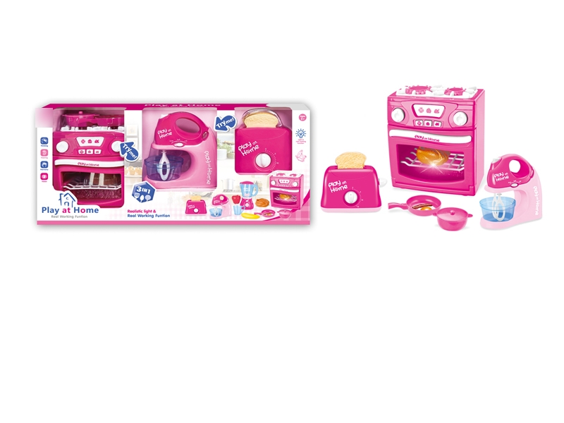 B/O KITCHEN PLAY SET W/LIGHT & MUSIC & SOUND & INCLUDED BATTERY - HP1139557