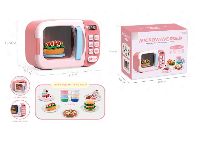 B/O MICROWAVE OVEN W/PLAY DOUGH & LIGHT & SOUND - HP1139592