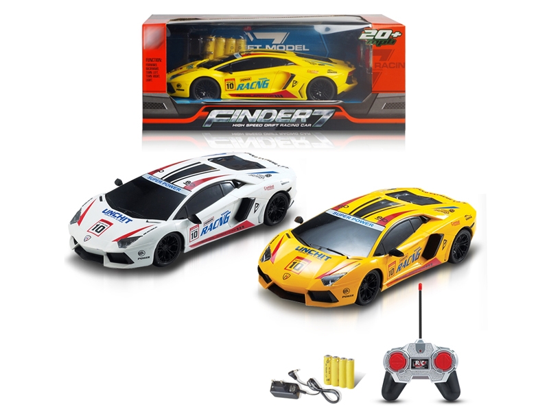 1:18四通遥控兰博基尼赛车（移印版）带前后灯，黄、白混装，包电 - HP1139809