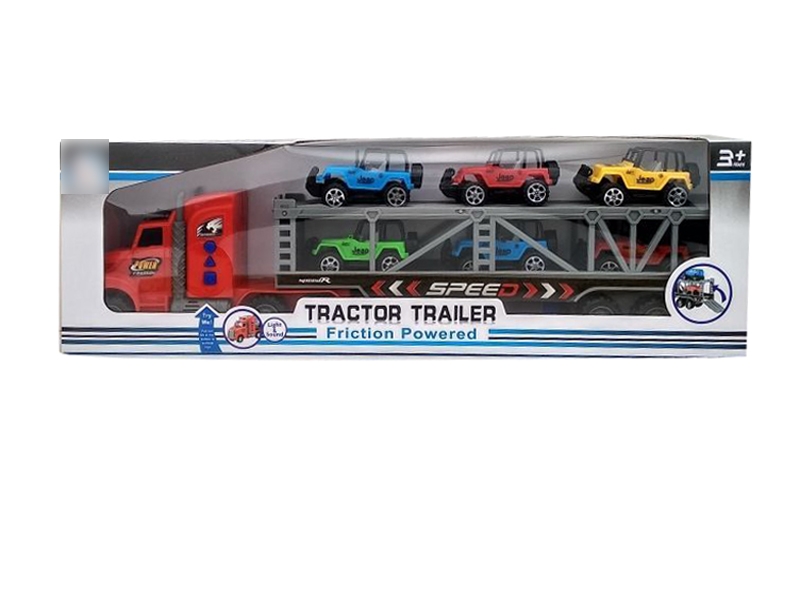 FRICTION TRUCK W/LIGHT & MUSIC,RED/BLUE - HP1139858