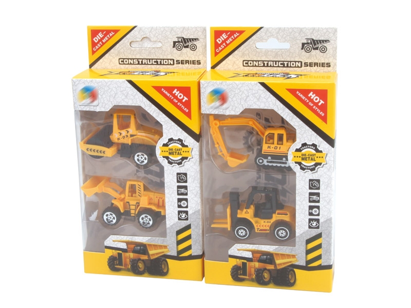 DIE CAST FREE WAY CONSTRUCTION CAR,2PCS/3ASST - HP1140258