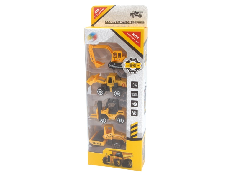 DIE CAST FREE WAY CONSTRUCTION CAR,4PCS - HP1140260