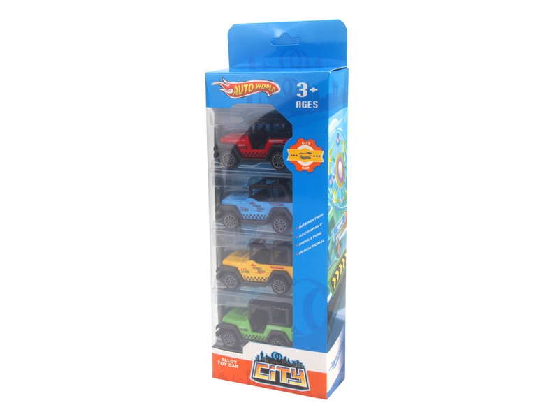 DIE CAST PULL BACK CAR,4PCS - HP1140261