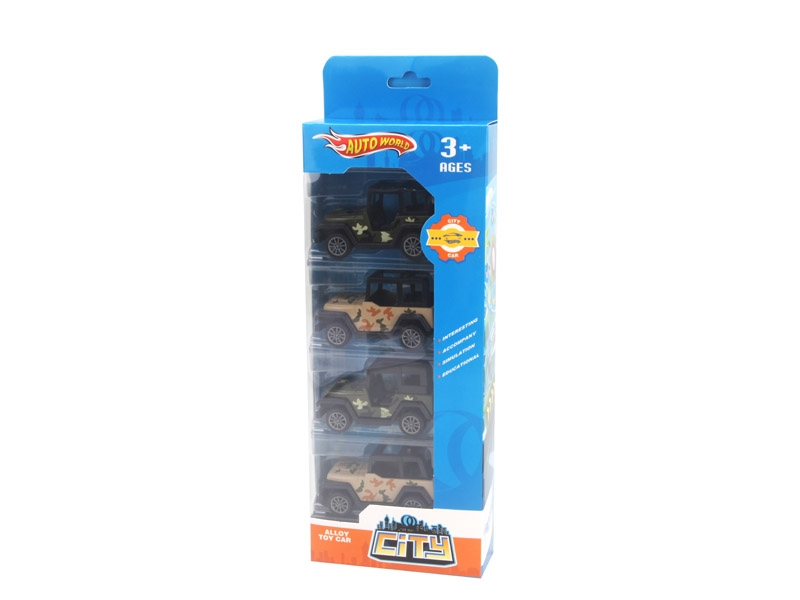 DIE CAST PULL BACK  MILITARY CAR,4PCS - HP1140264