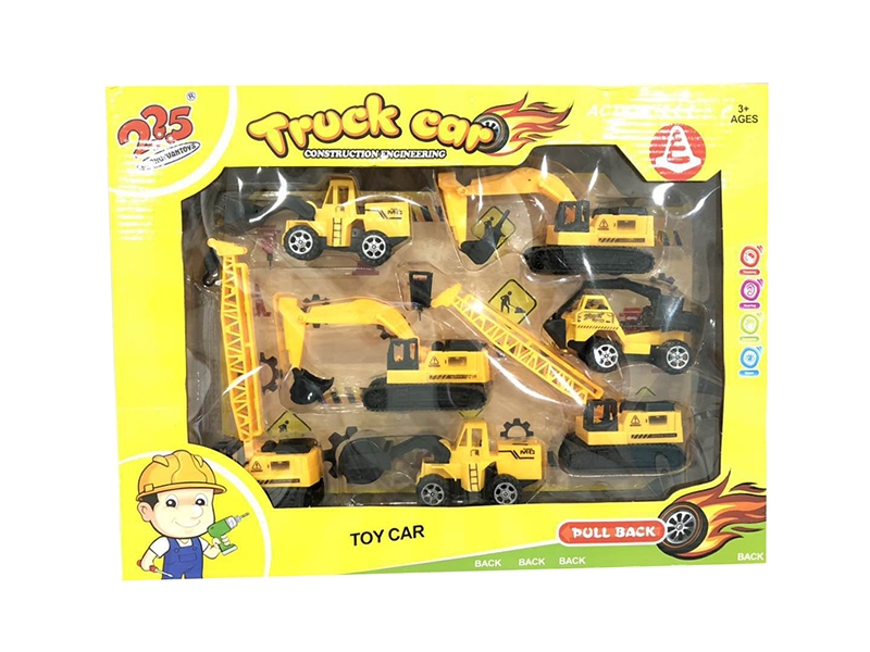 PULL BACK CONSTRUCTION TRUCK SET,2ASST - HP1140577