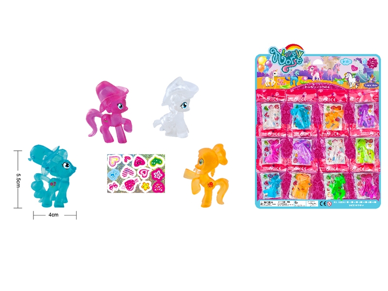 SMALL HORSE 12PCS/CARD  4 ASST. - HP1140613