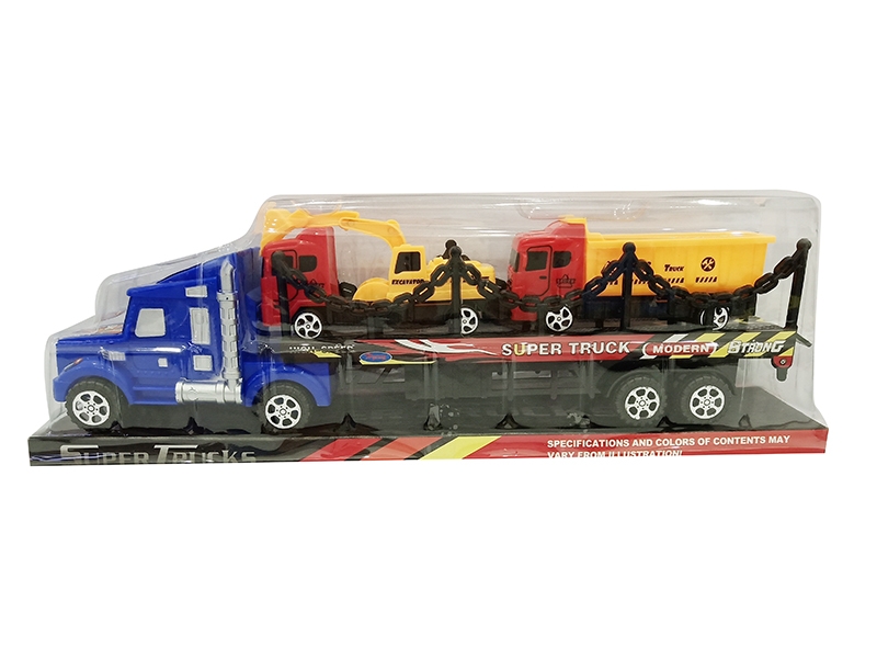 FRICTION TRUCK W/FREE WAY CAR RED/BLUE/BLACK - HP1140730