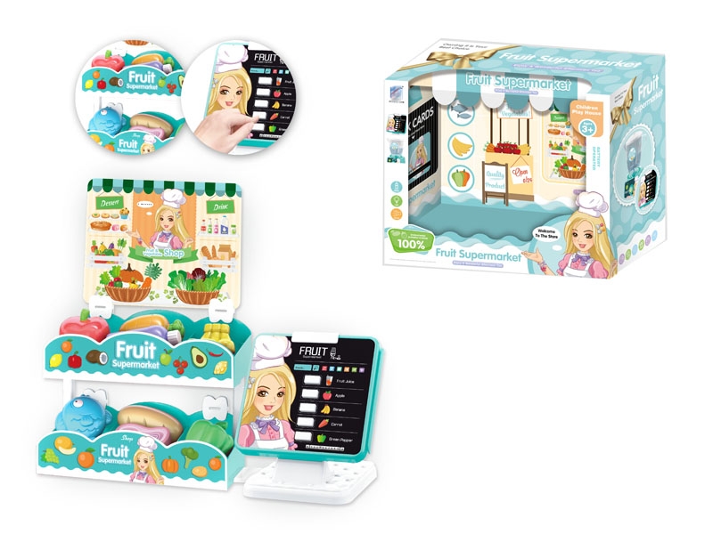 FRUIT SUPERMARKET PLAY SET W/SOUND,INCLUDED BATTERY - HP1141993