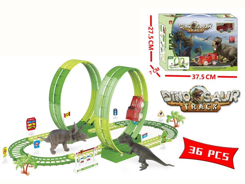 B/O RAIL CAR W/DINOSAUR & LIGHT,36PCS - HP1142252