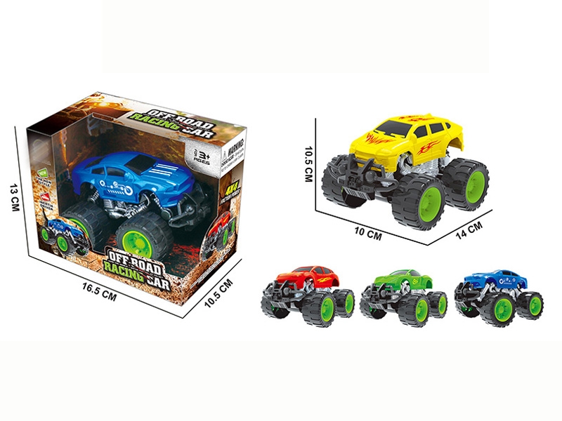 FRICTION CAR 4ASST,RED/BLUE/YELLOW/GREEN - HP1142353