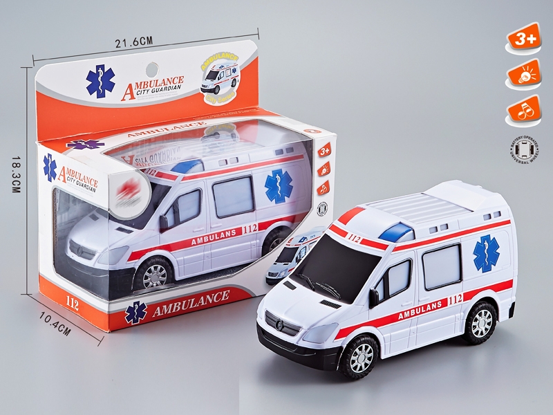 B/O BUMP AND GO AMBULANCE CAR W/LIGHT & MUSIC - HP1142493