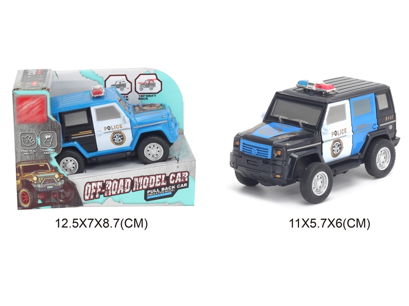 1:43 PULL BACK POLICE CAR,BLUE/BLACK - HP1142797