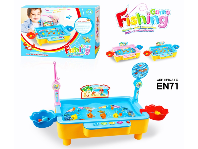 B/O FISHING GAME W/LIGHT & MUSIC，PINK/BLUE - HP1142988