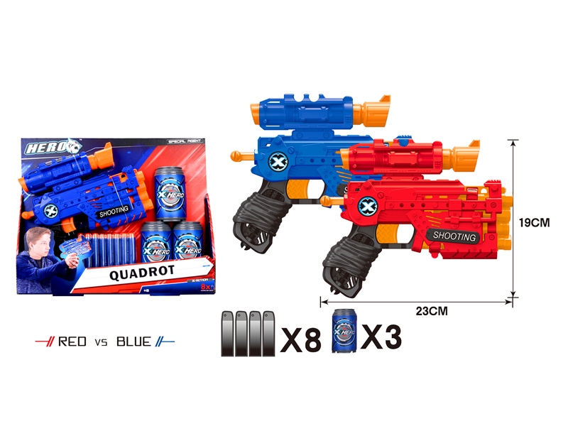 SOFT SHOOTING GUN RED/BLUE - HP1143202