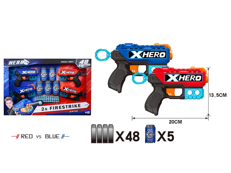 SOFT SHOOTING GUN RED/BLUE - HP1143219