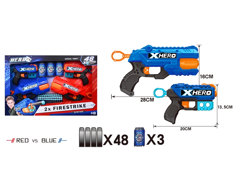 SOFT SHOOTING GUN RED/BLUE - HP1143221