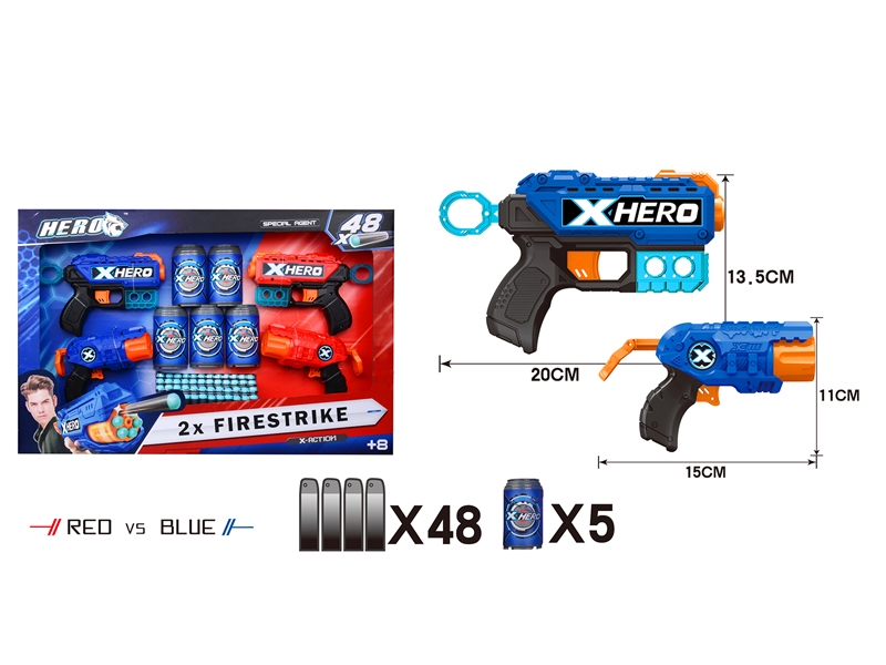 SOFT SHOOTING GUN RED/BLUE - HP1143225