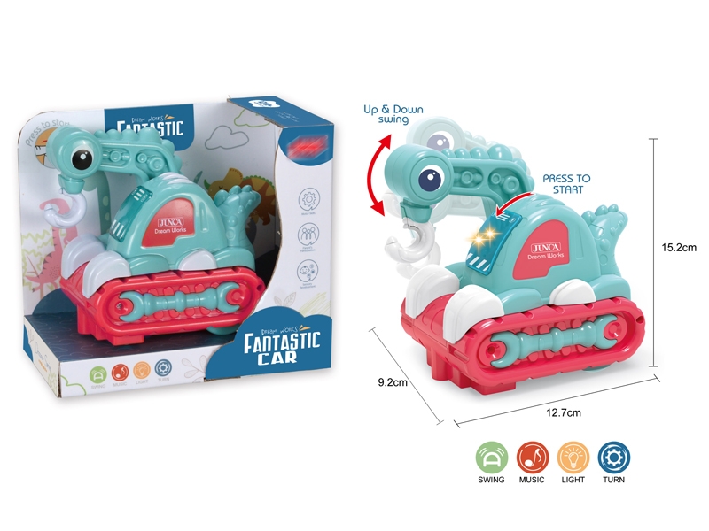 B/O DINOSAUR CONSTRUCTION CAR W/LIGHT & MUSIC - HP1143377