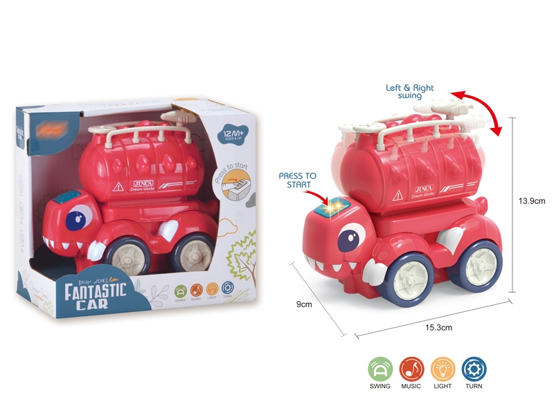 B/O DINOSAUR CONSTRUCTION CAR W/LIGHT & MUSIC - HP1143379