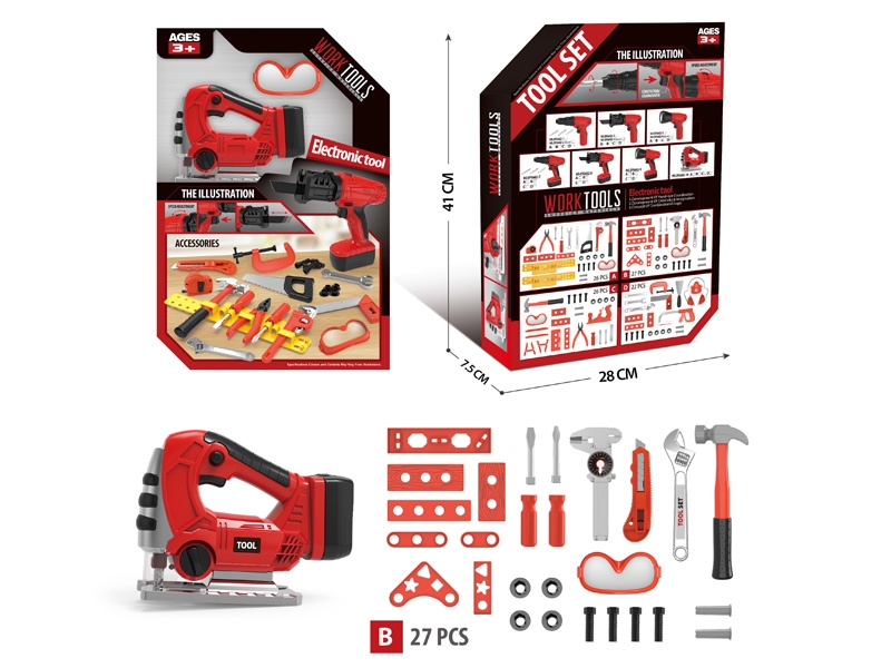 B/O TOOL SET W/LIGHT,28PCS - HP1144260