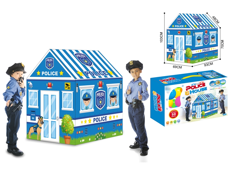 儿童警车屋子带50个海洋球 - HP1144615