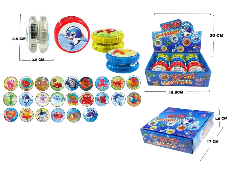 YOYO W/LIGHT & INCLUDED BATTERY,12PCS/DISPLAY BOX - HP1145023
