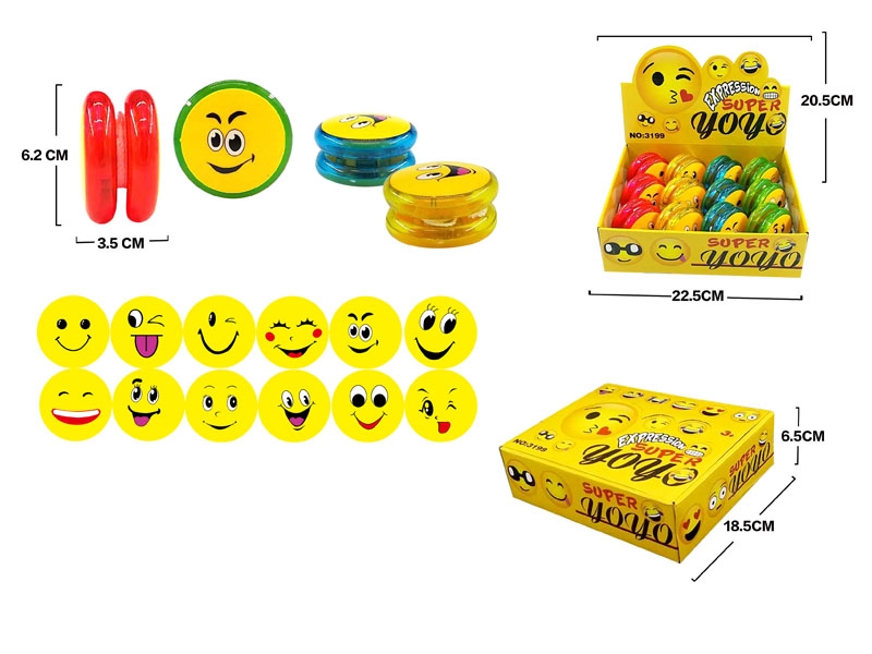 YOYO W/LIGHT & INCLUDED BATTERY,12PCS/DISPLAY BOX - HP1145025