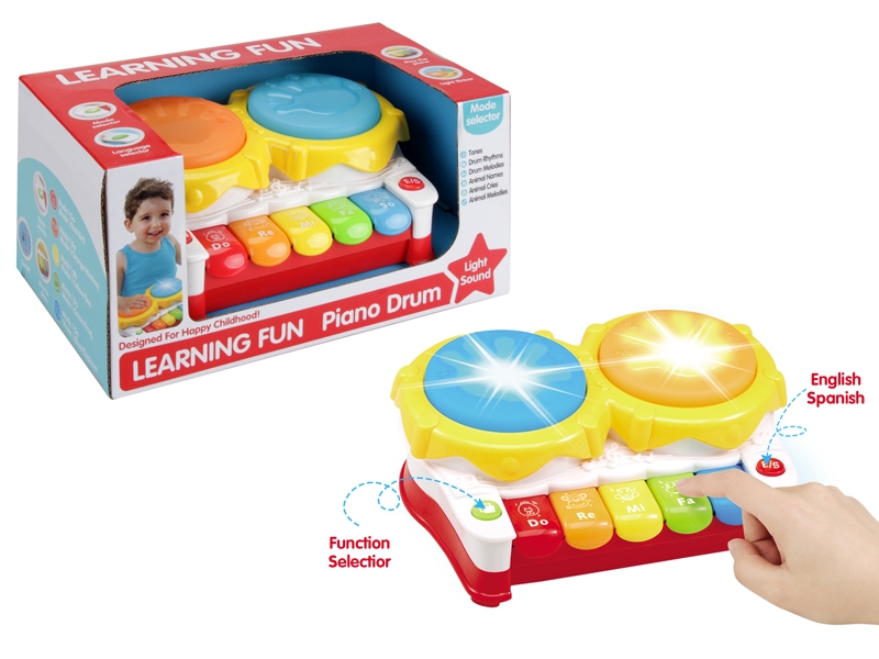 DRUM W/LIGHT & MUSIC(ENGLISH & SPANISH) - HP1145383