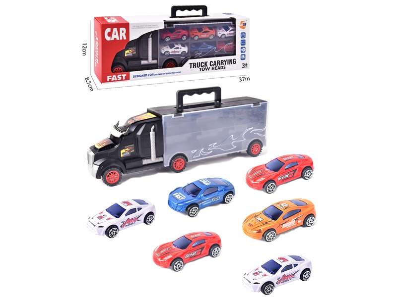 FREE WAY TRUCK W/6PCS FREE WAY DIE CAST CAR & ACCESSORIES - HP1145723