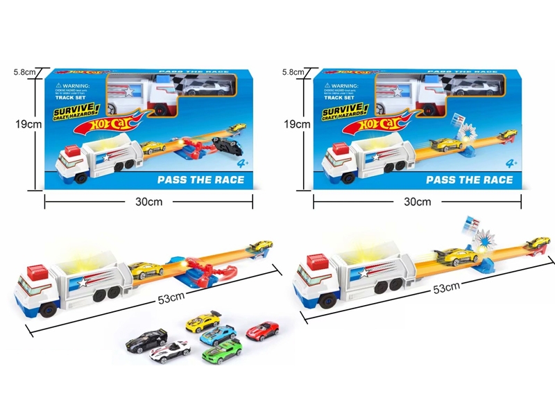 PRESS AND GO RAILWAY TRACK W/1PC FREE WAY CAR,2ASST - HP1145761
