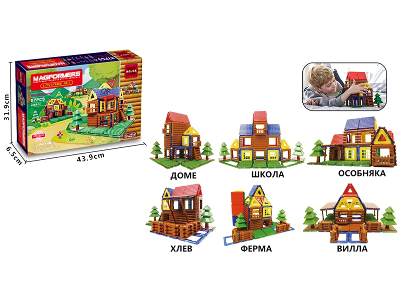 MAGNETIC BUILDING BLOCKS 87PCS - HP1146035
